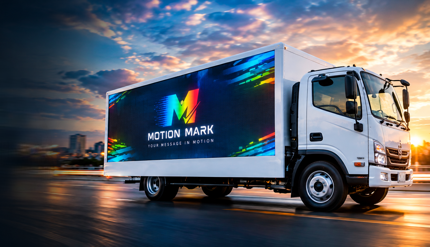 Motion Mark mobile LED advertising truck